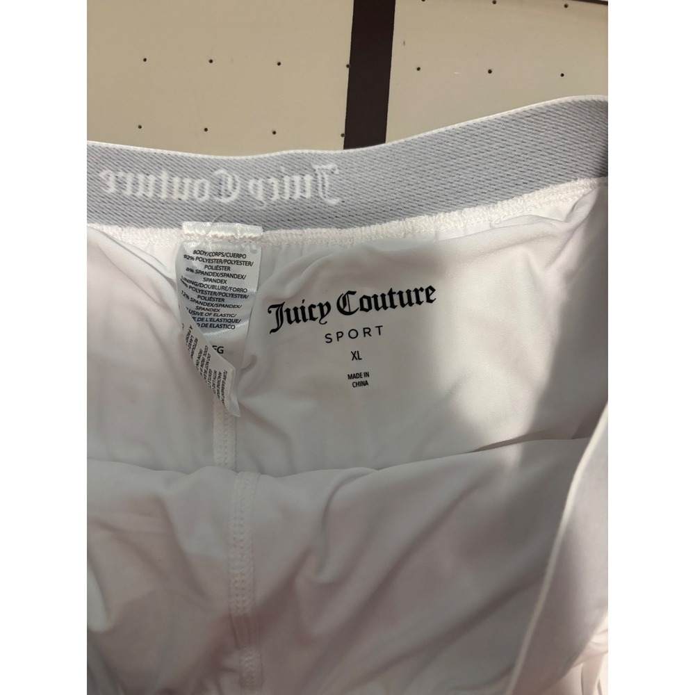 Juicy Couture Sport Tennis Set XL White Red Blue Pleated Skort & Sports Bra NWT - Picture 5 of 7